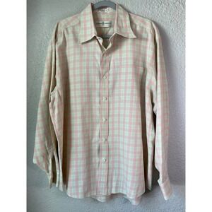 VTG Y2K Fairway & Greene The Club Shirt Men's XL Plaid‎ Long Sleeve 100% Cotton